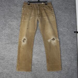 CC Filson Pants Mens 32 Brown Canvas Workwear Distressed Rugged Outdoor Utility